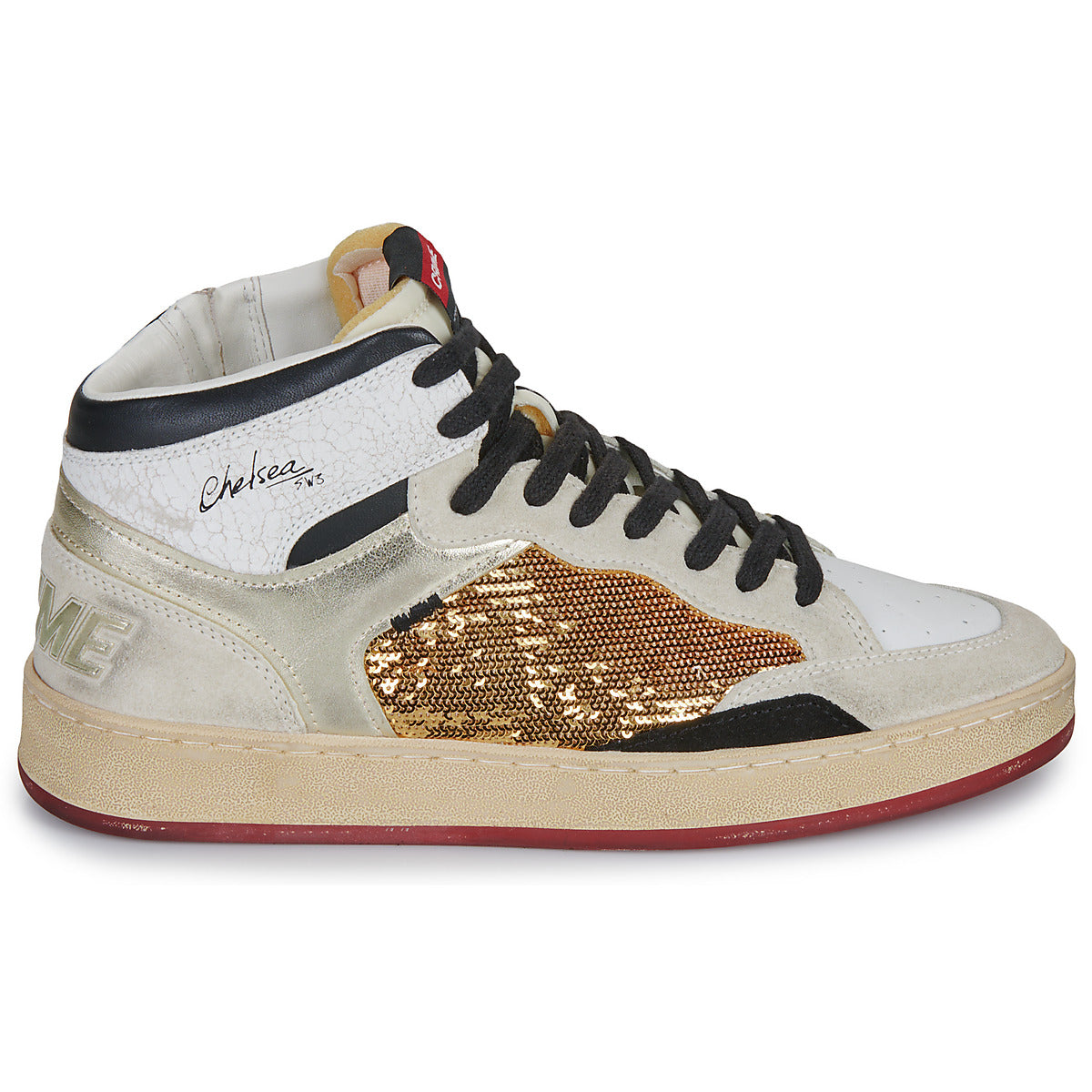 Sneakers alte Donna Crime London  CHELSEA MID  Bianco