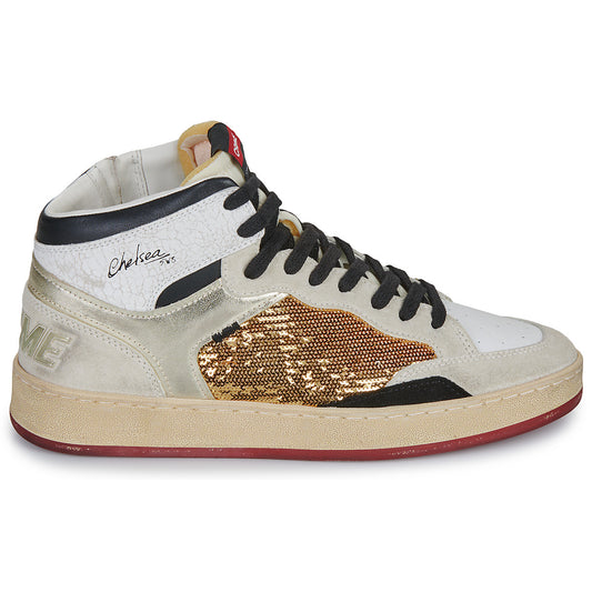 Sneakers alte Donna Crime London  CHELSEA MID  Bianco