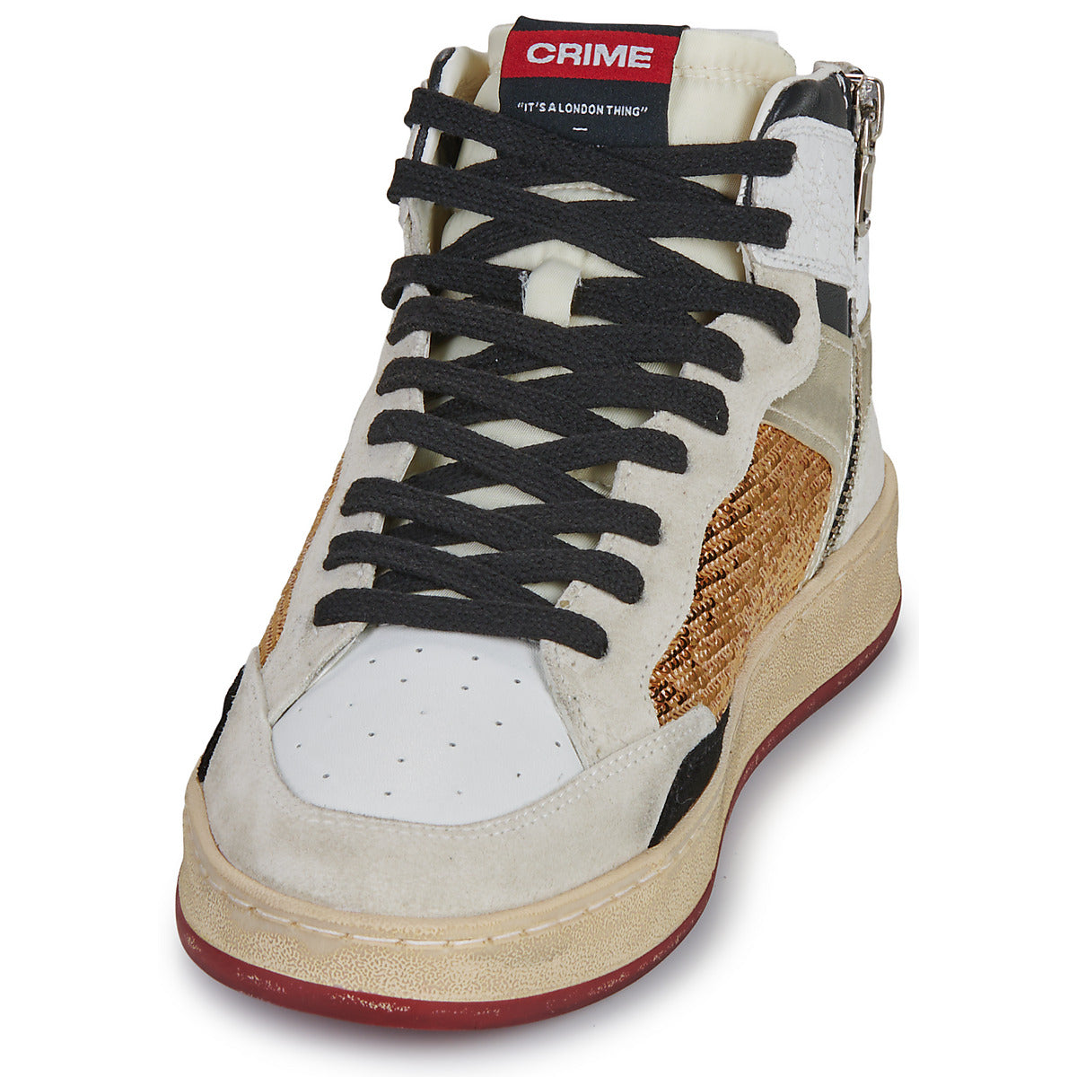 Sneakers alte Donna Crime London  CHELSEA MID  Bianco