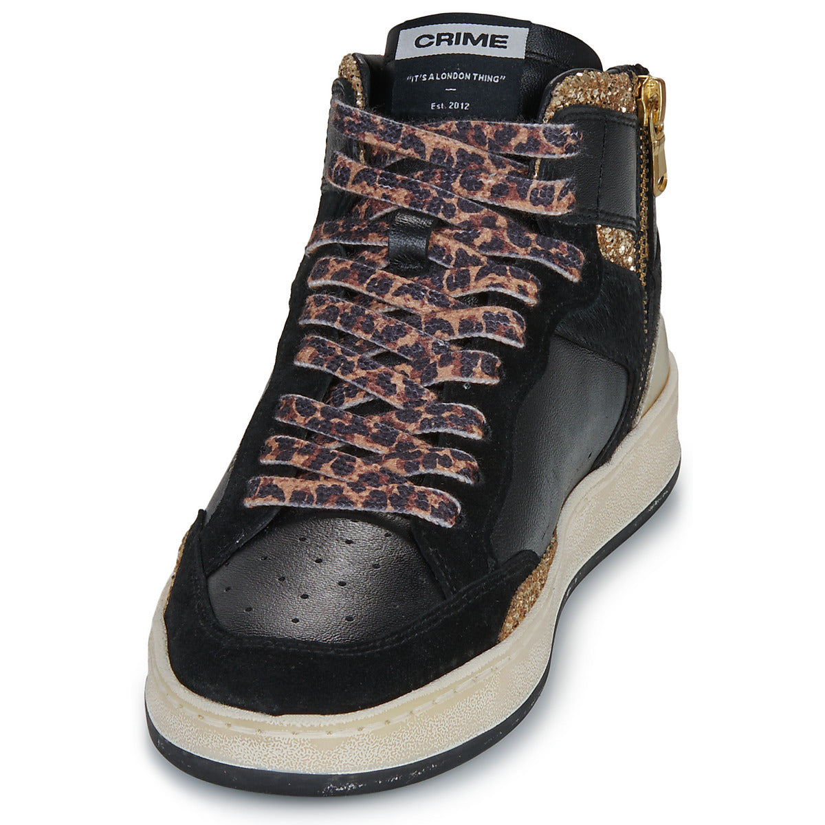 Sneakers alte Donna Crime London  CHELSEA MID  Nero