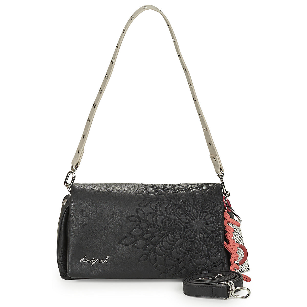 Borsa a tracolla Donna Desigual SIERRA NARON MEDIUM FLAP Nero