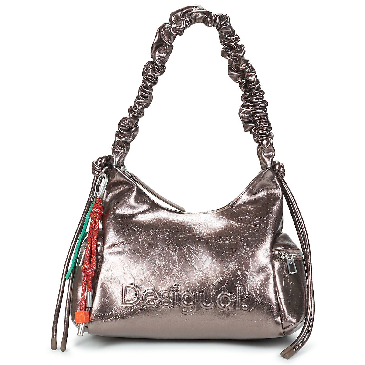 Borsa a spalla Donna Desigual  HALF LOGO MONTVILLE  Argento