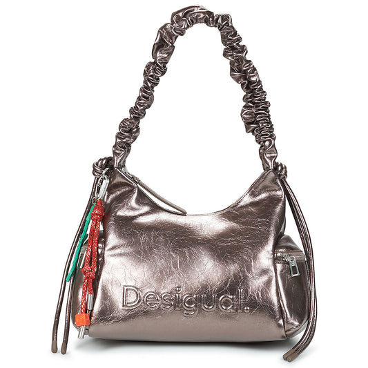 Borsa a spalla Donna Desigual  HALF LOGO MONTVILLE  Argento