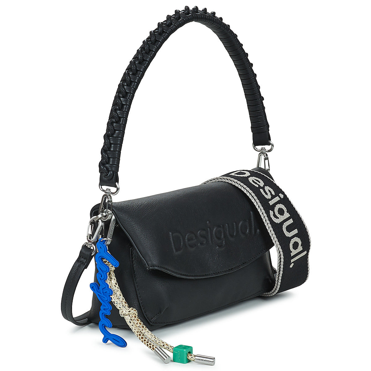 Borsa a tracolla Donna Desigual  HALF LOGO TROKEL  Nero