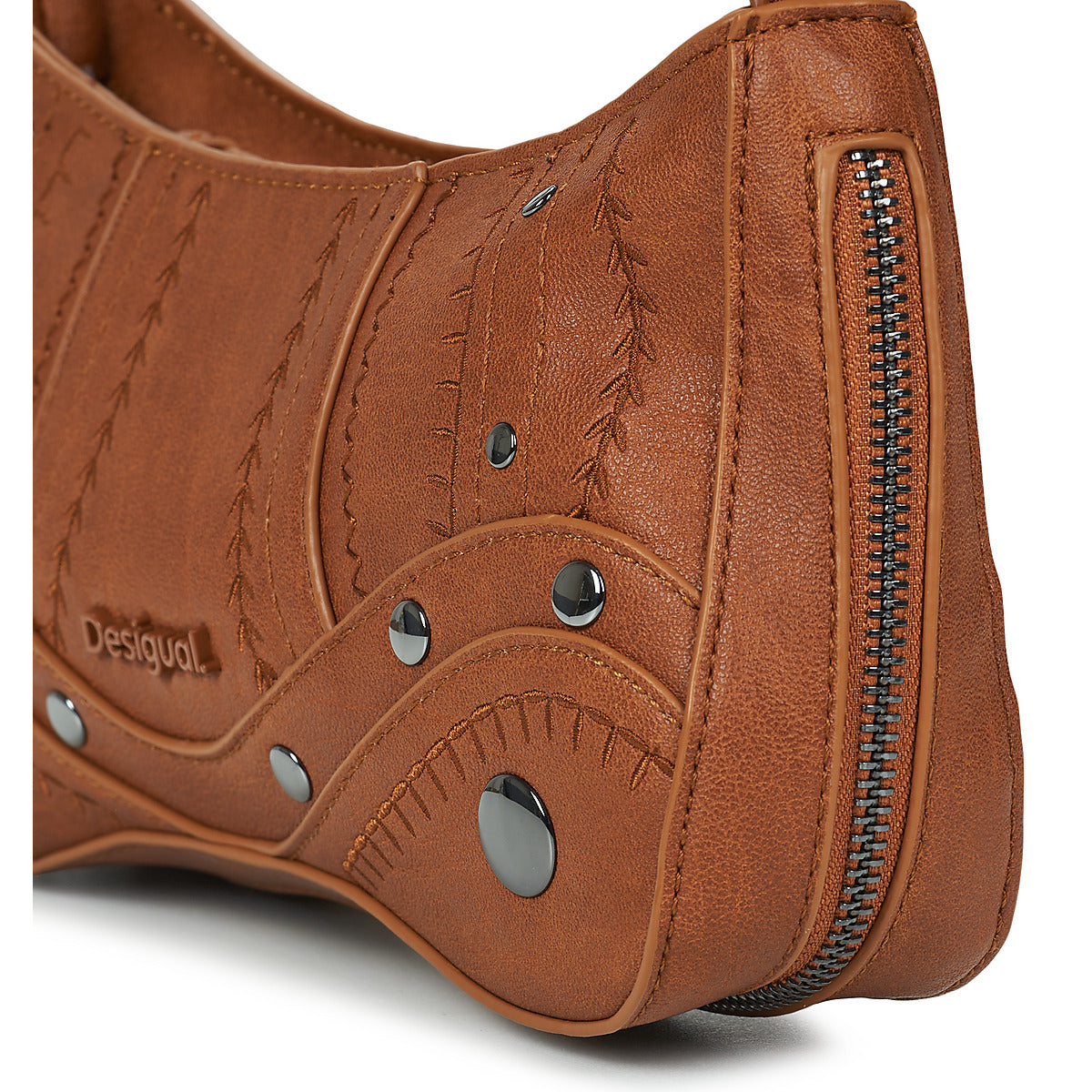 Borsa a spalla Donna Desigual  EMBRO PATCH ALSACIA  Marrone