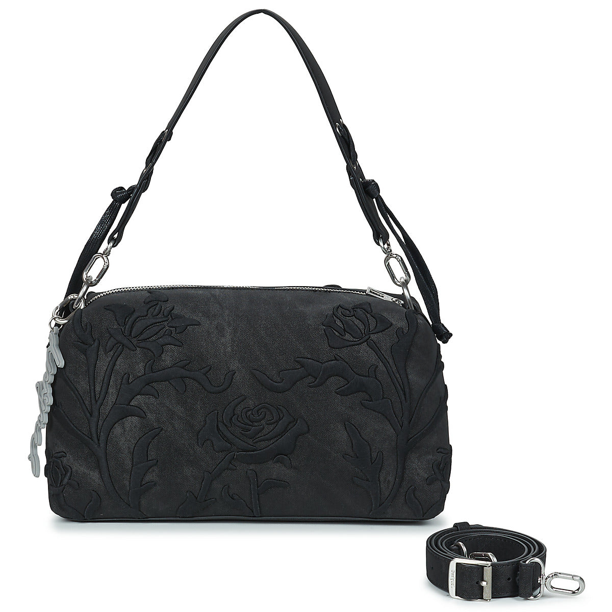 Borsa a spalla Donna Desigual  ROMEO FLORAL BERGAMO  Nero