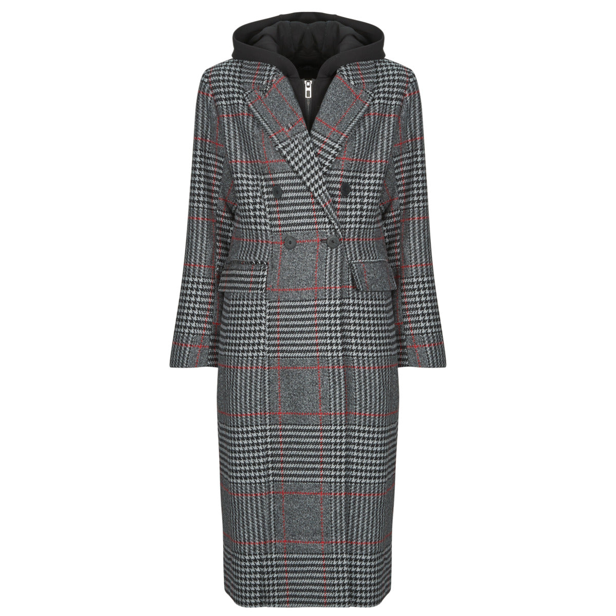 Mantella Donna Desigual  CAPUCHA CHECK  Grigio