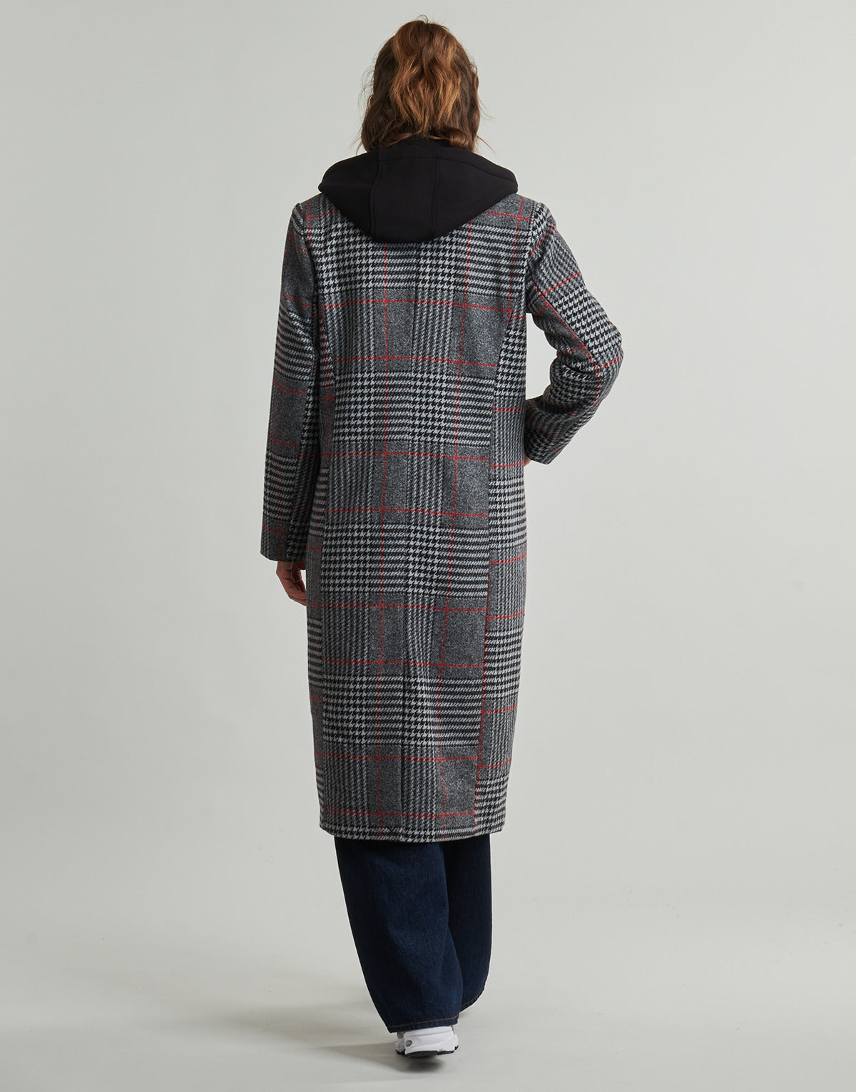 Mantella Donna Desigual  CAPUCHA CHECK  Grigio