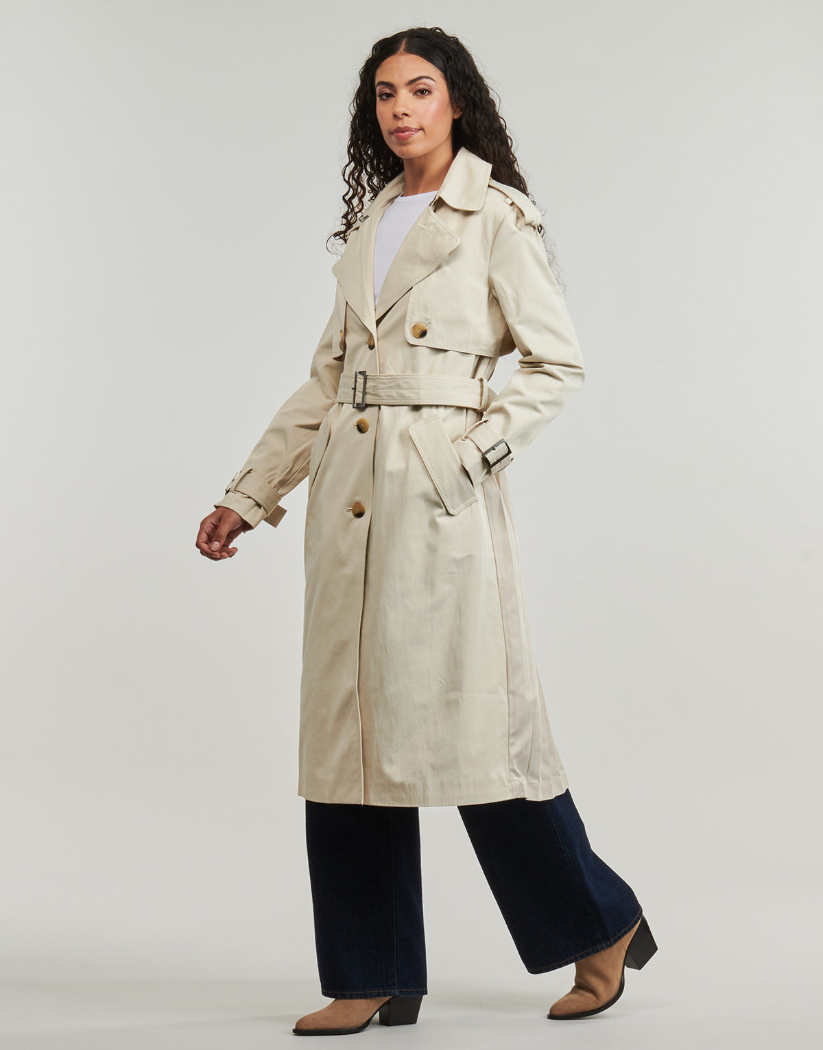 Trench Donna Desigual  PLEATED  Beige