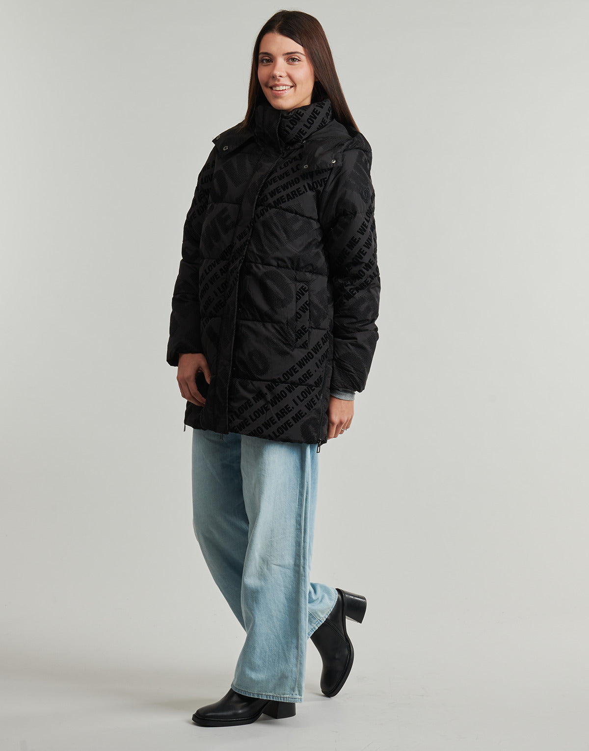 Piumino Donna Desigual  CADERA FLOCK  Nero