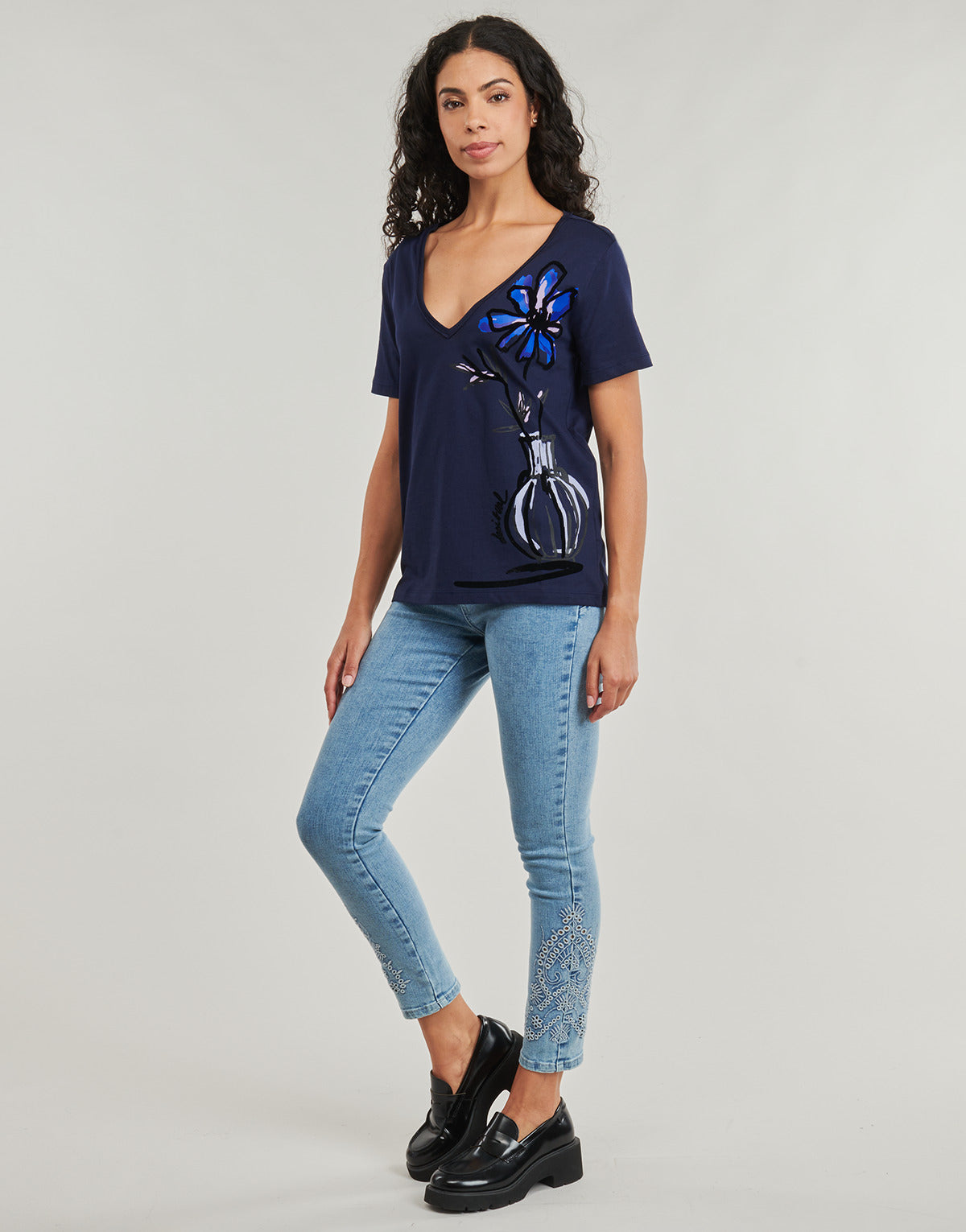 T-shirt Donna Desigual DUMAS Marine