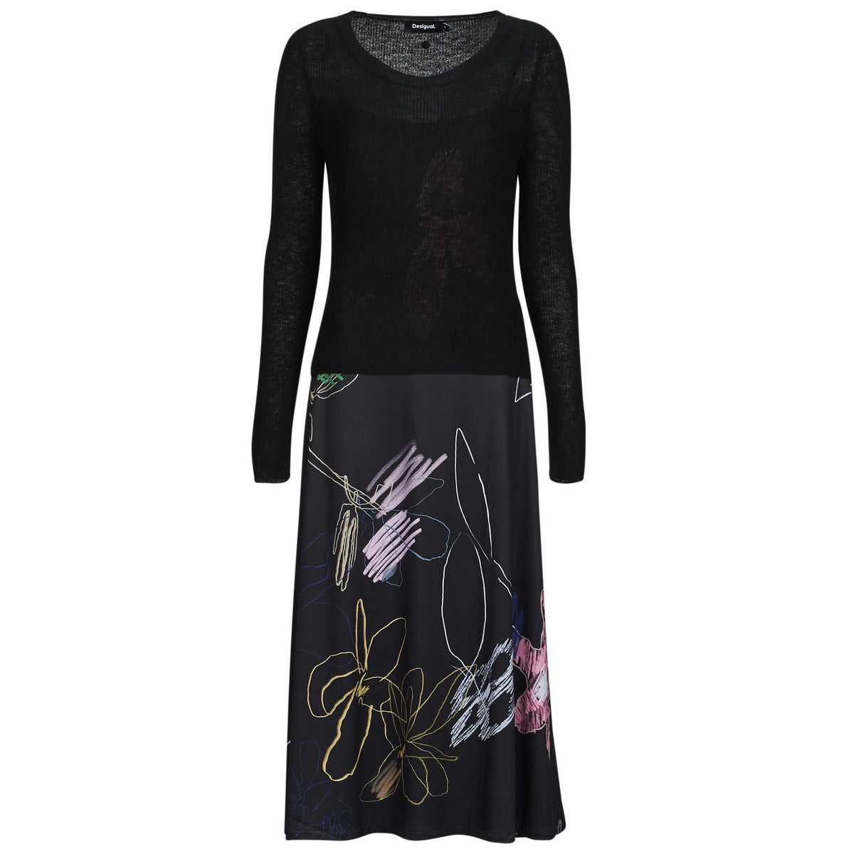 Abito lungo Donna Desigual  KALA  Nero