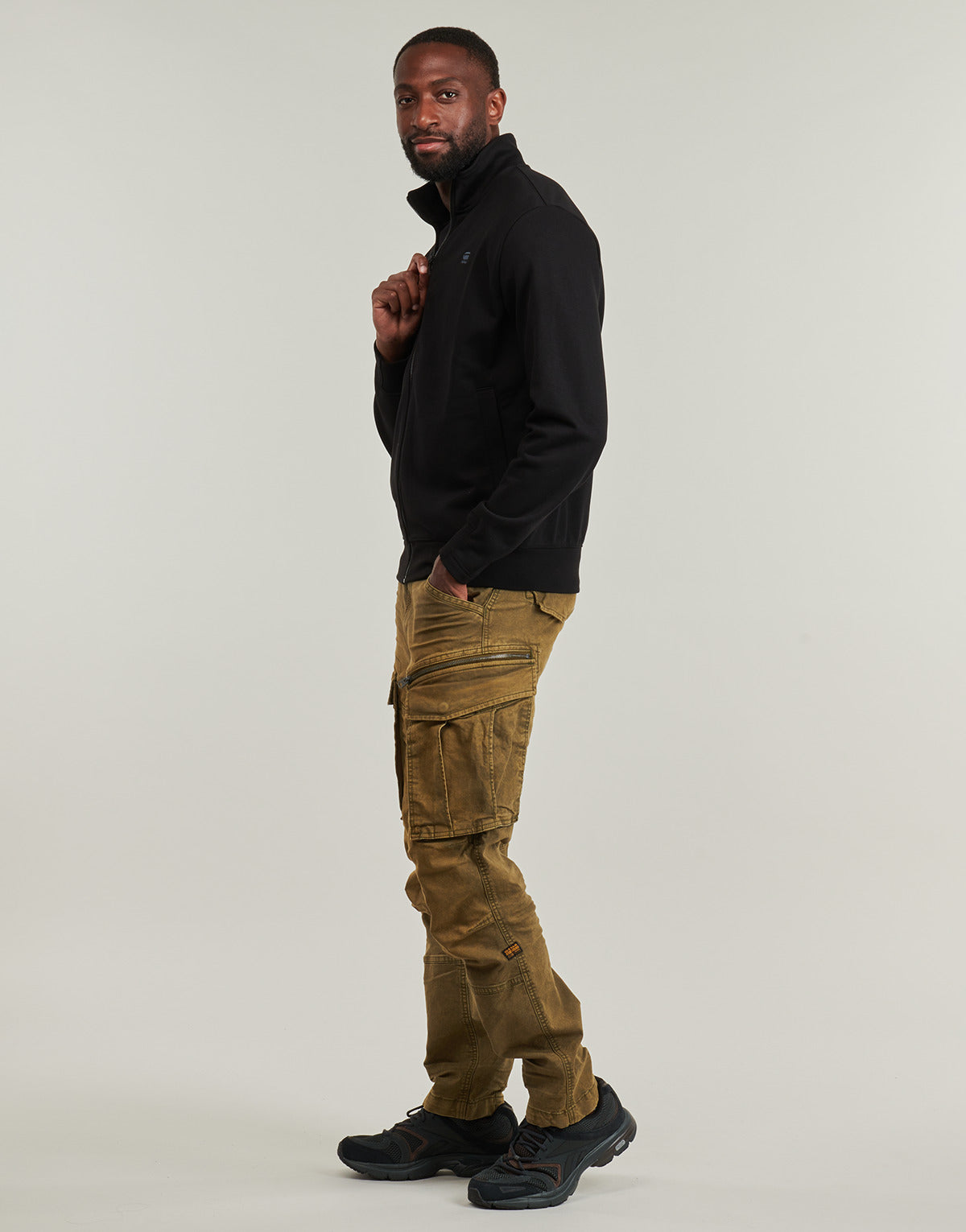 Felpa Uomo G-Star Raw  NIFOUS ZIP THRU SW  Nero