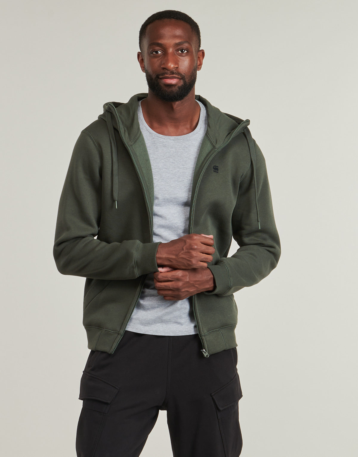 Felpa Uomo G-Star Raw  PREMIUM CORE HDD ZIP SW LS  Grigio