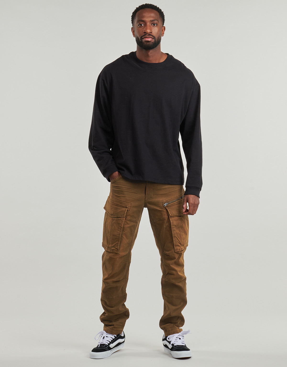 Pantalone Cargo Uomo G-Star Raw  ROVIC ZIP 3D REGULAR TAPERED  Marrone