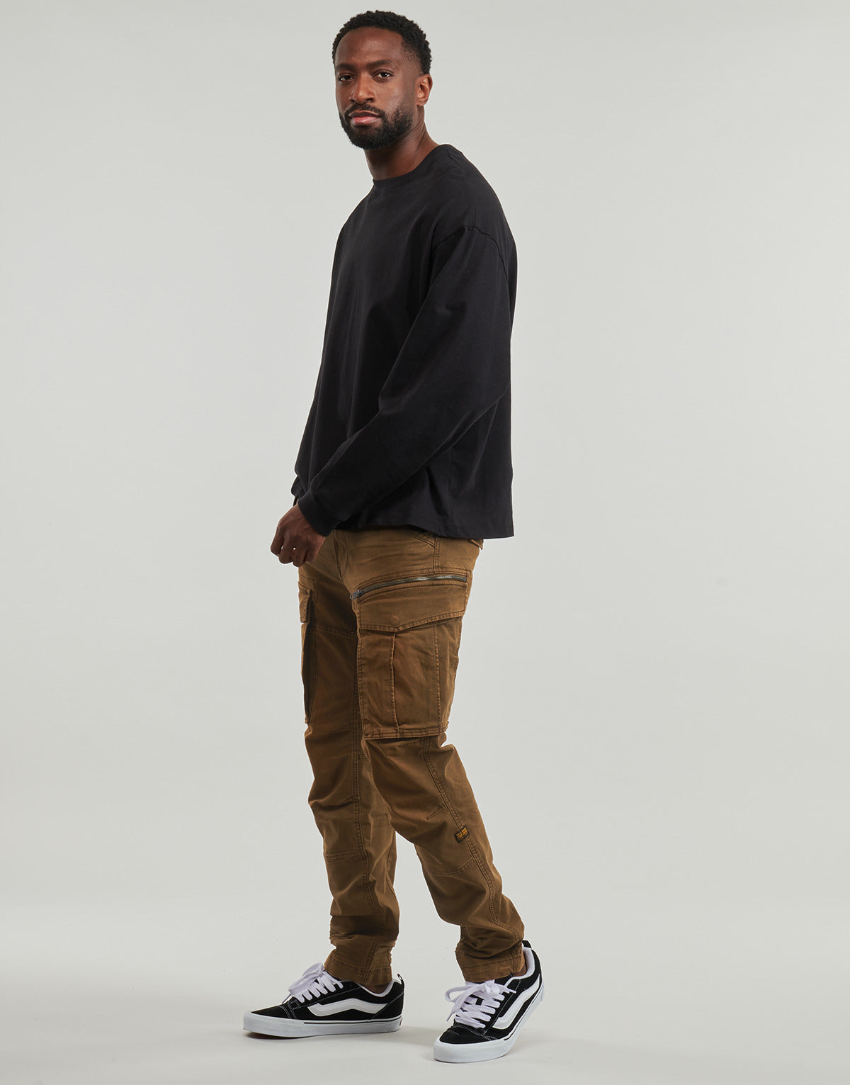 Pantalone Cargo Uomo G-Star Raw  ROVIC ZIP 3D REGULAR TAPERED  Marrone