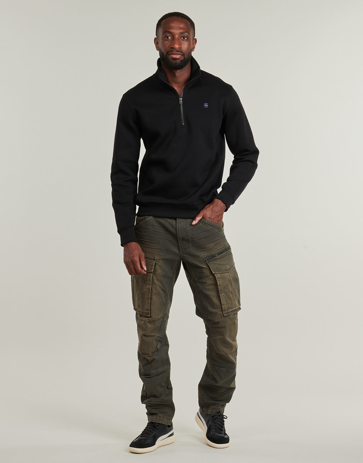 Pantalone Cargo Uomo G-Star Raw  ROVIC ZIP 3D REGULAR TAPERED  Grigio