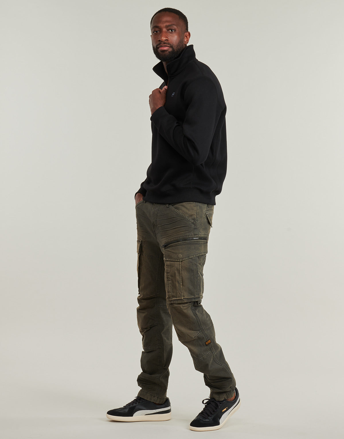 Pantalone Cargo Uomo G-Star Raw  ROVIC ZIP 3D REGULAR TAPERED  Grigio