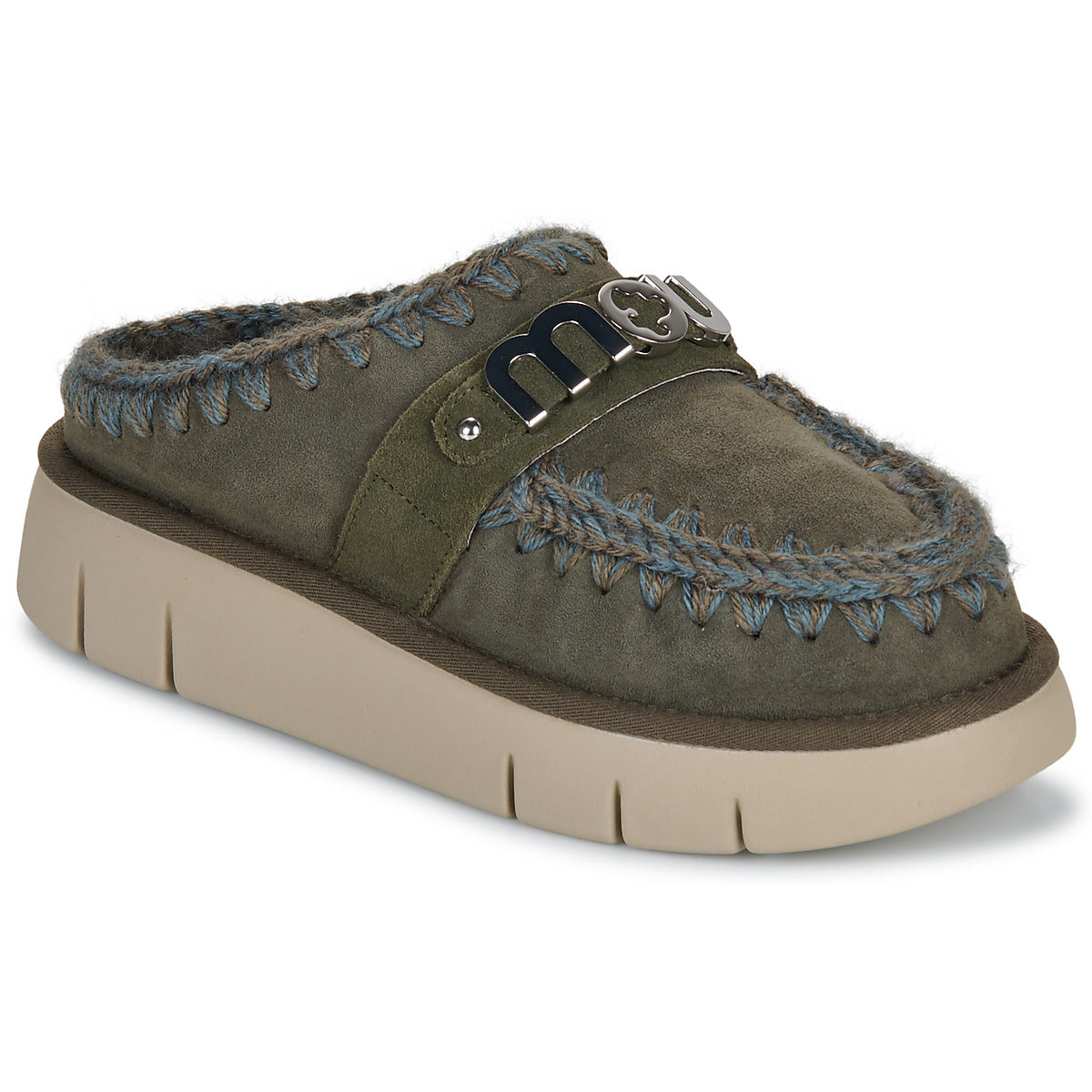 Scarpe Donna Mou  BOUNCE CLOG METAL LOGO  Kaki