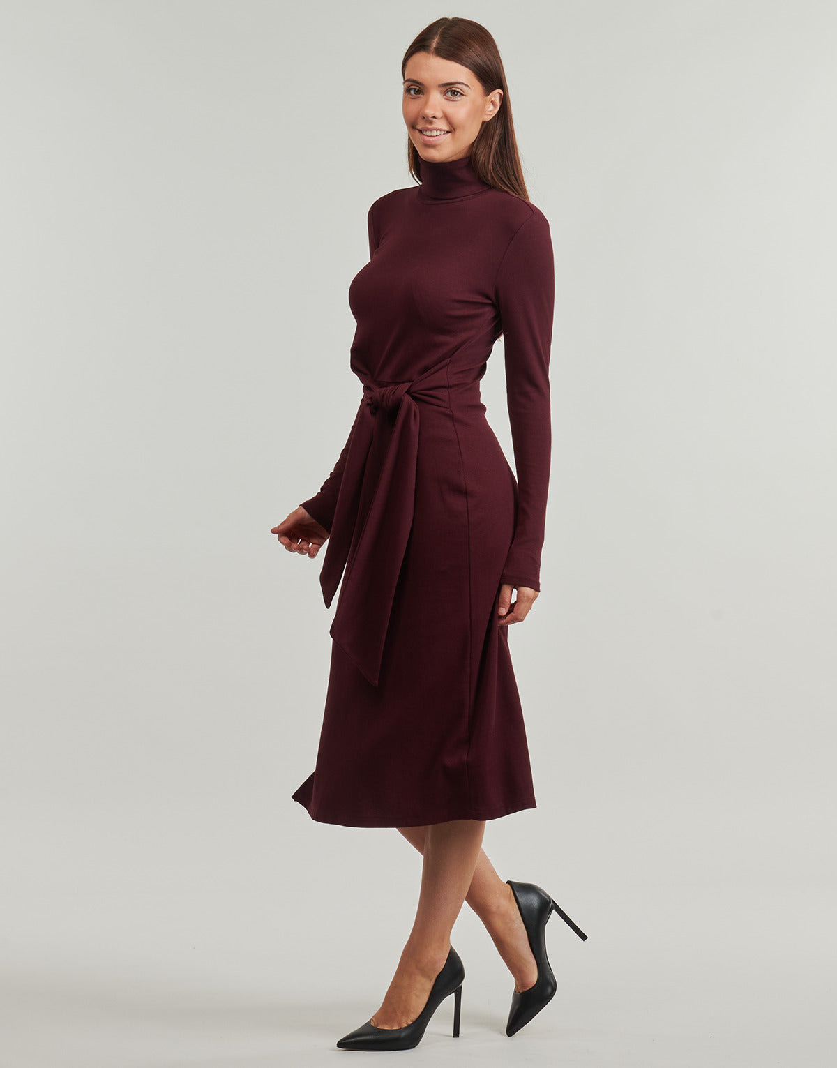 Abito lungo Donna Lauren Ralph Lauren  VAUREEN-LONG SLEEVE-DAY DRESS  Bordeaux