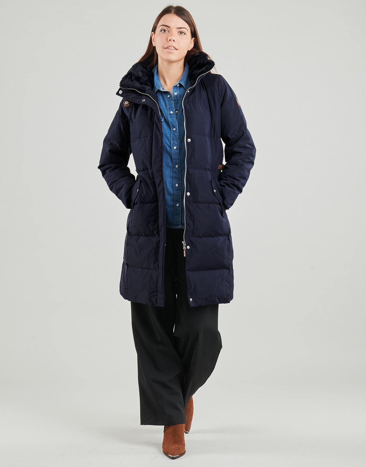 Piumino Donna Lauren Ralph Lauren  FF TR PF 38"-INSULATED-COAT  Marine