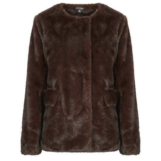 Mantella Donna Lauren Ralph Lauren  FX MNK CLSS-LINED-COAT  Marrone