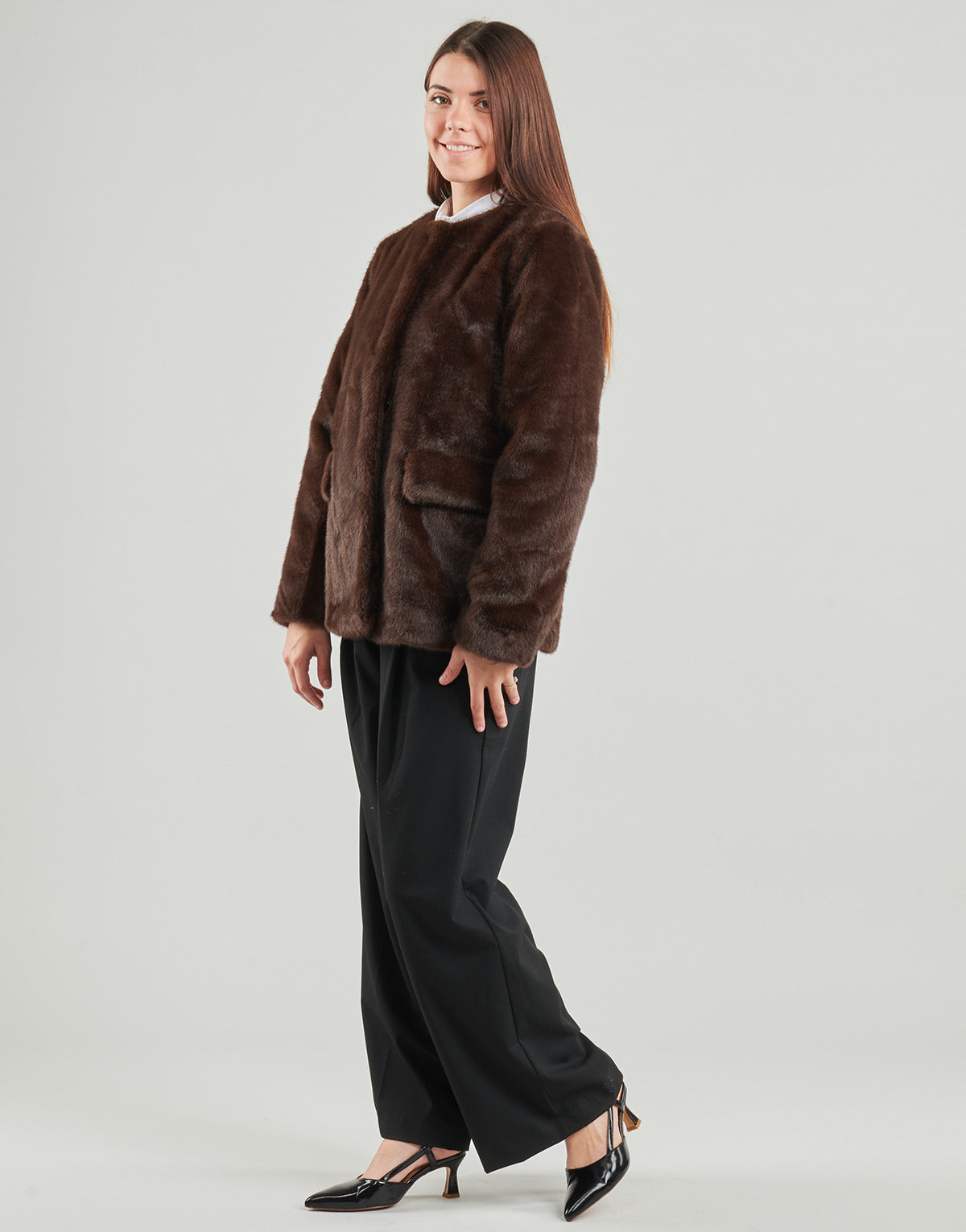 Mantella Donna Lauren Ralph Lauren  FX MNK CLSS-LINED-COAT  Marrone