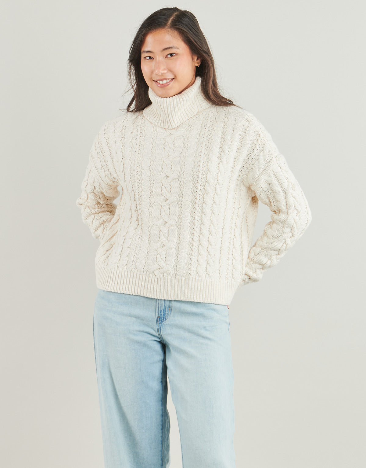 Maglione Donna Lauren Ralph Lauren  FURQAN-LONG SLEEVE-PULLOVER  Beige