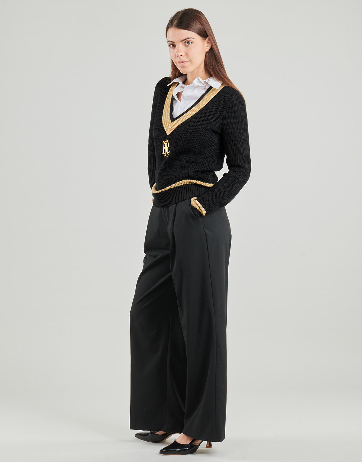 Maglione Donna Lauren Ralph Lauren  MEREN-LONG SLEEVE-PULLOVER  Nero