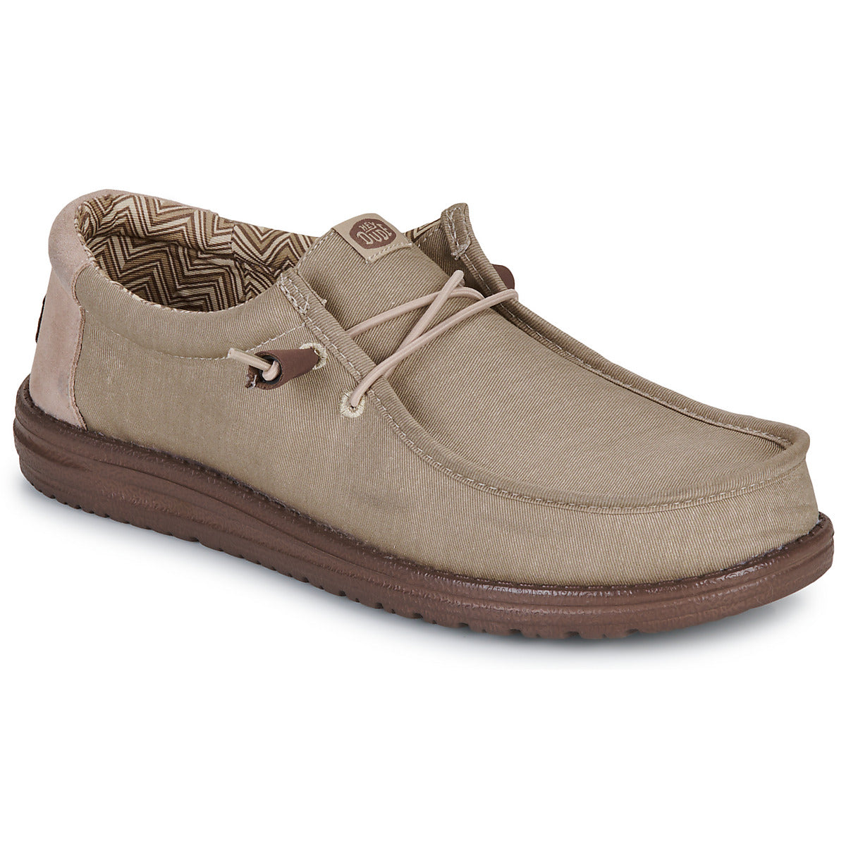 Scarpe Uomo HEYDUDE  WALLY STRETCH CANVAS BLOCK  Beige