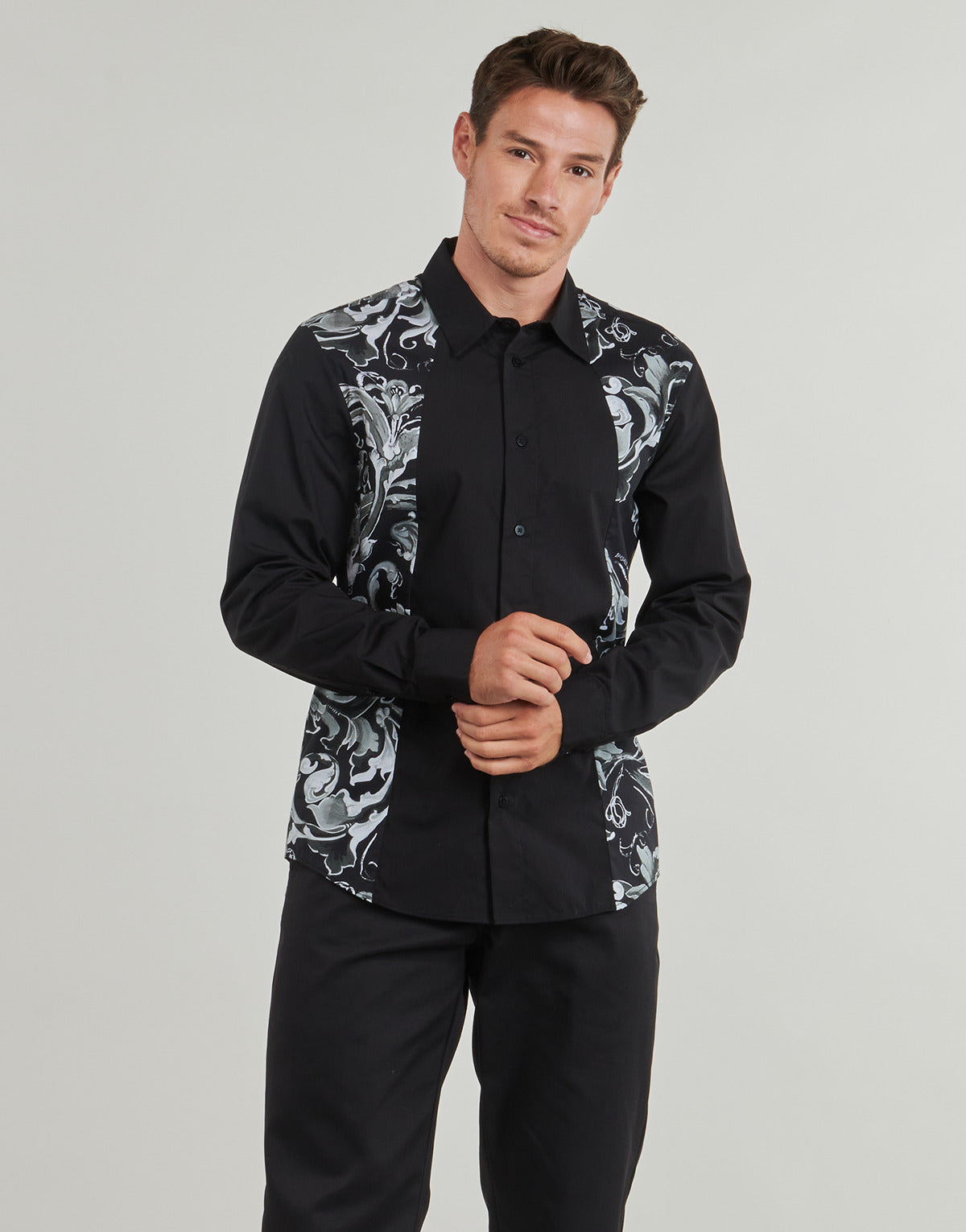 Camicia a maniche lunghe Uomo Versace Jeans Couture  79GAL208  Nero