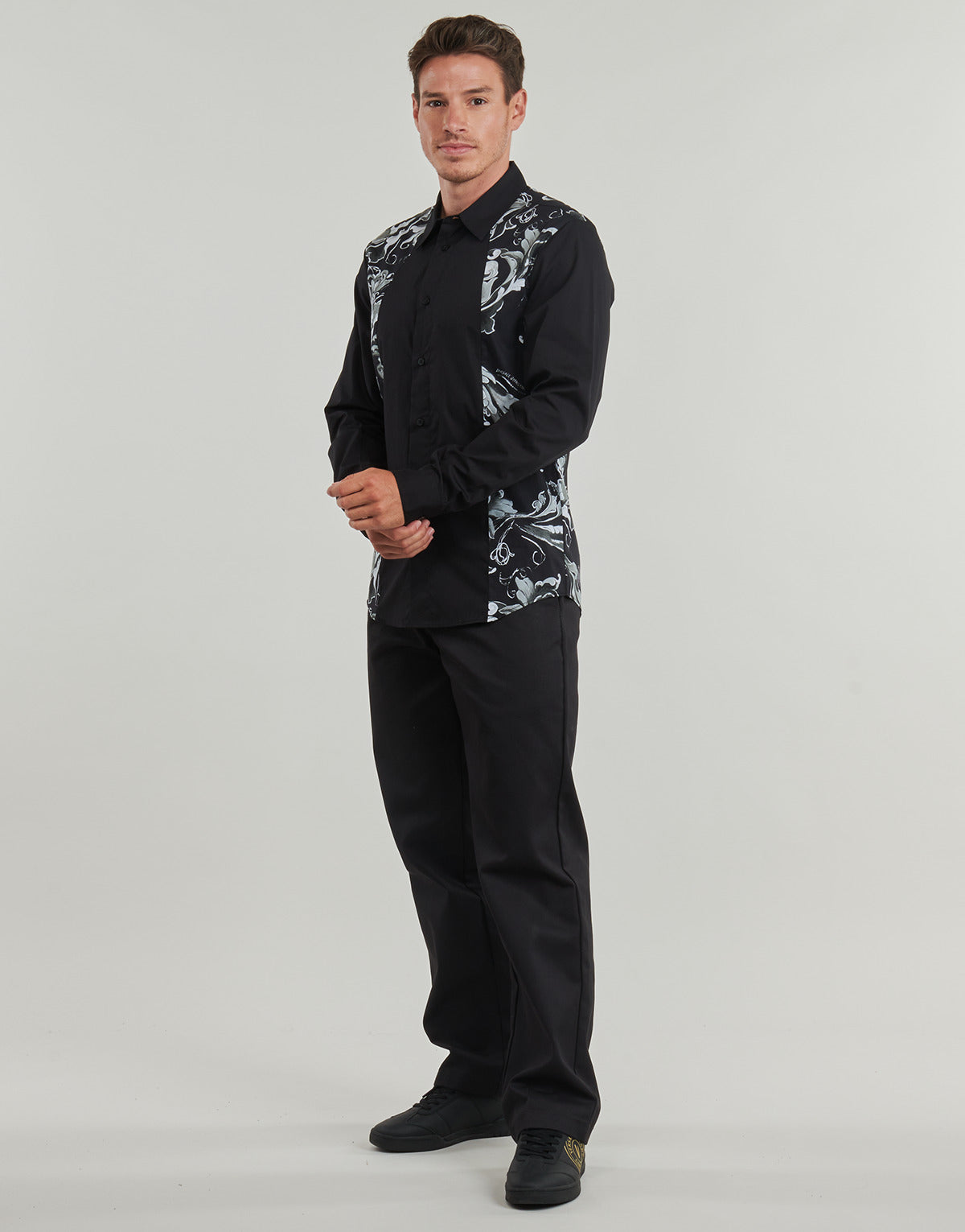 Camicia a maniche lunghe Uomo Versace Jeans Couture  79GAL208  Nero