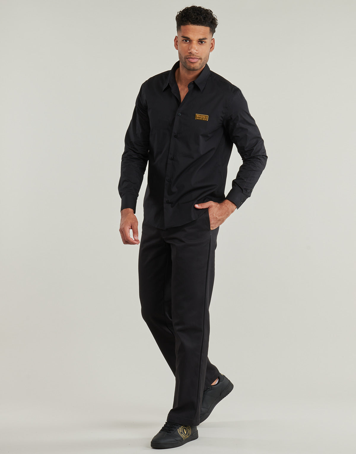 Camicia a maniche lunghe Uomo Versace Jeans Couture 79GALKR1 Nero