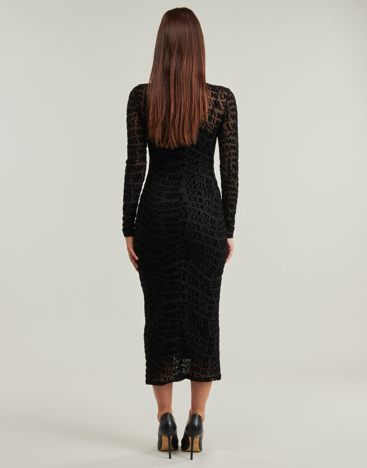 Abito lungo Donna Versace Jeans Couture 79HAO920 Nero