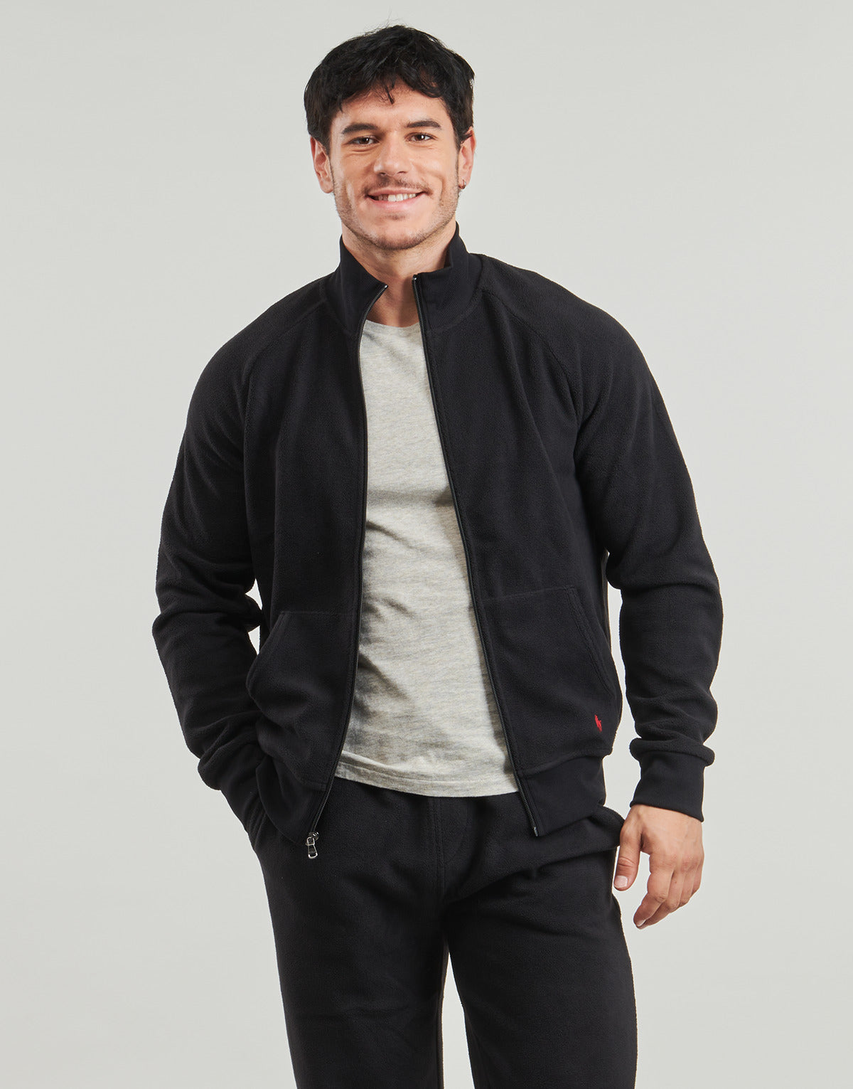 Felpa Uomo Polo Ralph Lauren  L/S MOCK-SLEEP-TOP  Nero