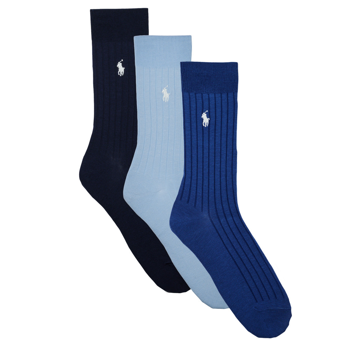 Calzini Uomo Polo Ralph Lauren  EGYPTIAN -CREW SOCK-3 PACK  Blu