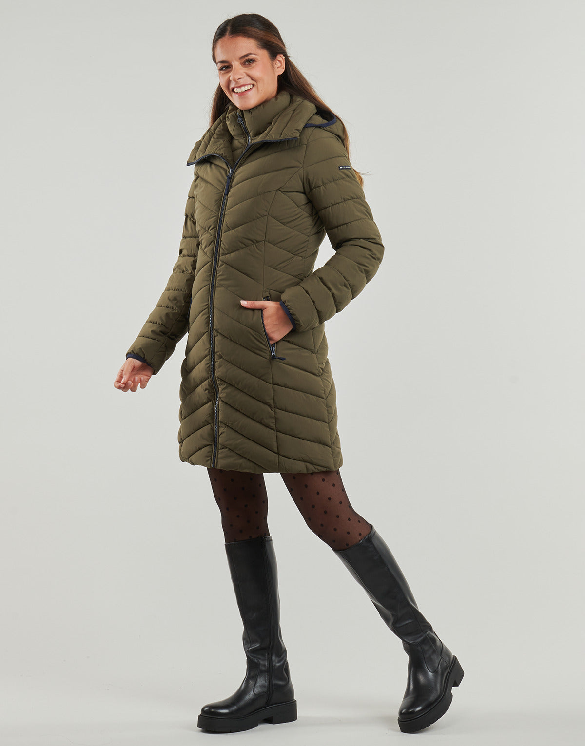 Piumino Donna Pepe jeans  SANN LONG  Kaki