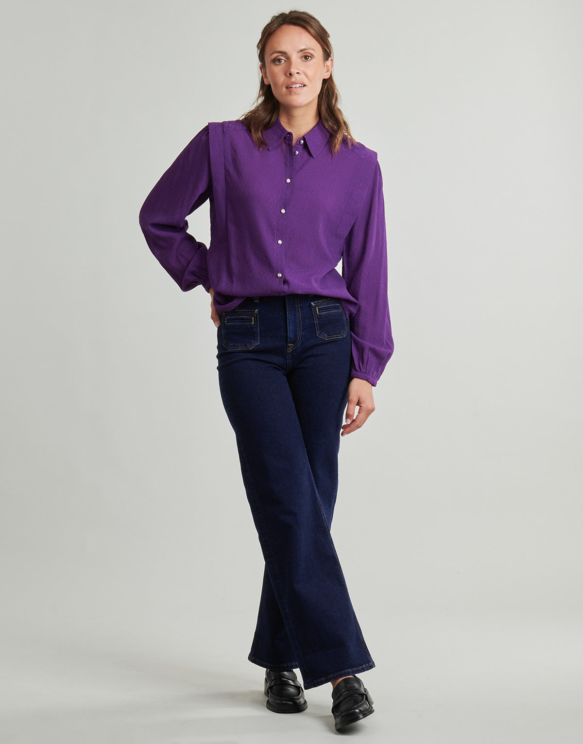 Jeans Flare Donna Pepe jeans  STRAIGHT UHW LEXA RINSE  Marine