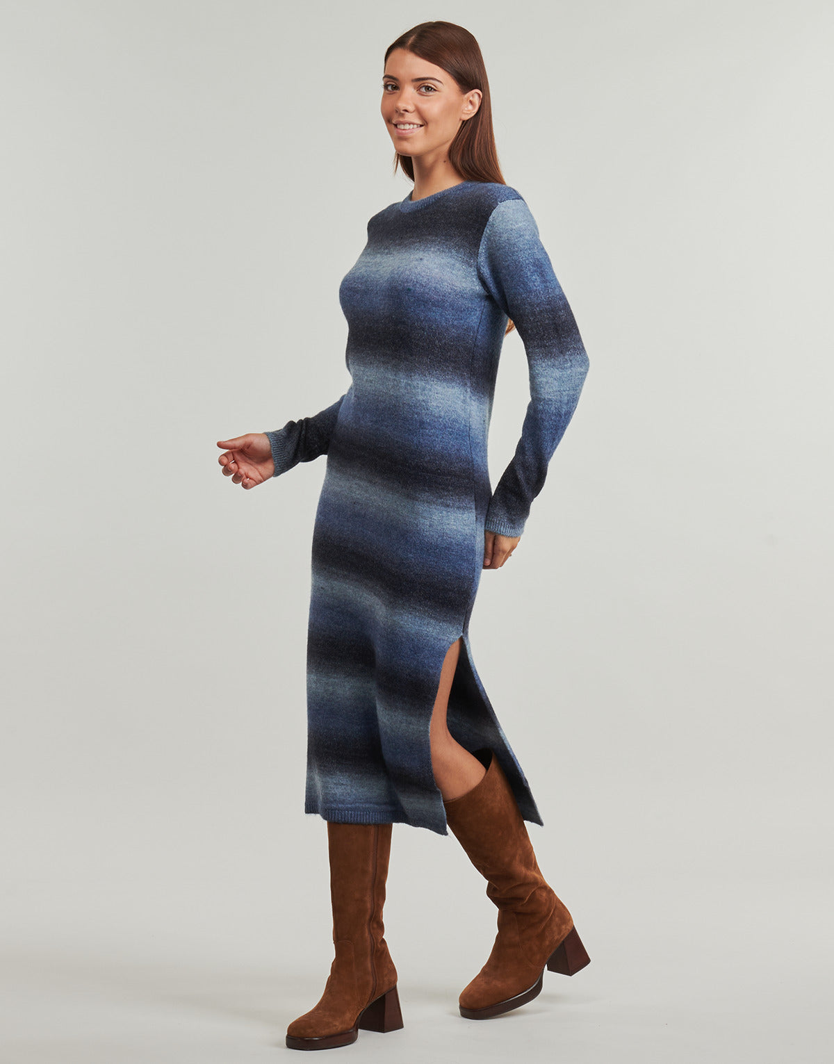 Abito lungo Donna Pepe jeans  COLOMBE DRESS  Blu