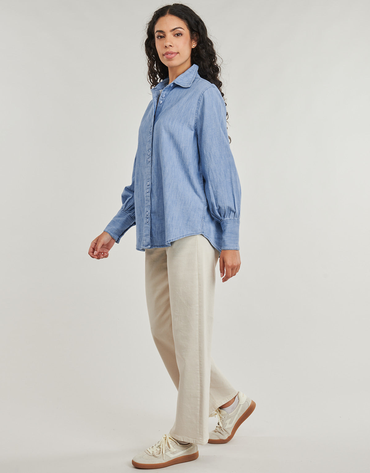 Camicia Donna Lee BALLOON SLEEVE SHIRT Blu