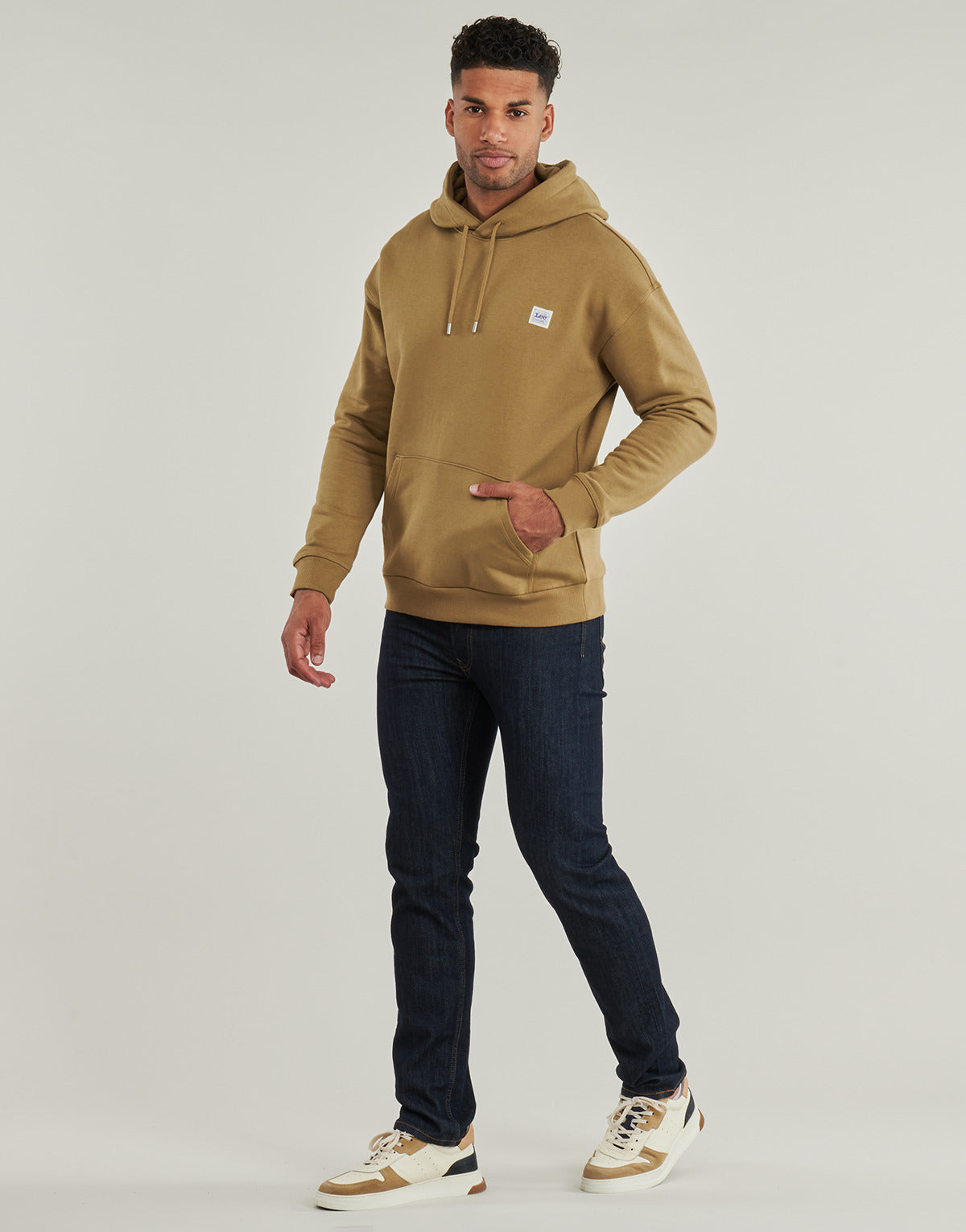 Felpa Uomo Lee WW HOODIE Marrone