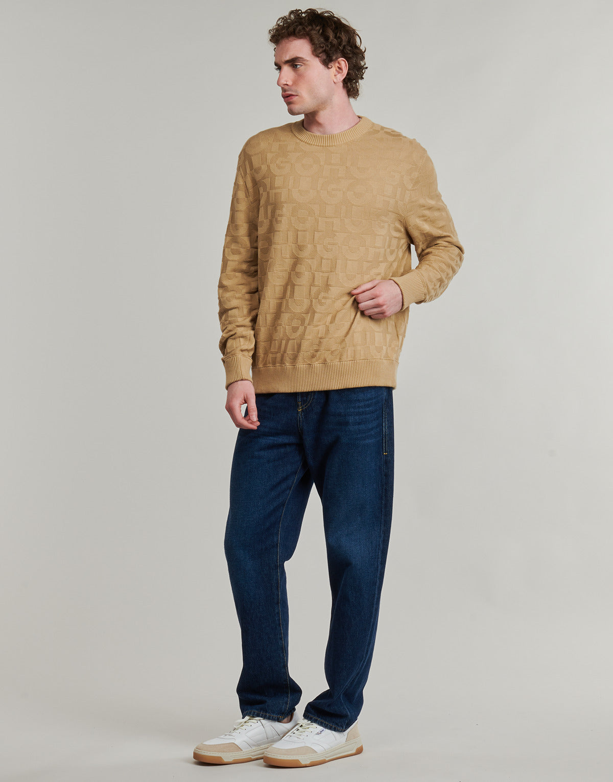 Maglione Uomo HUGO Splittum Beige