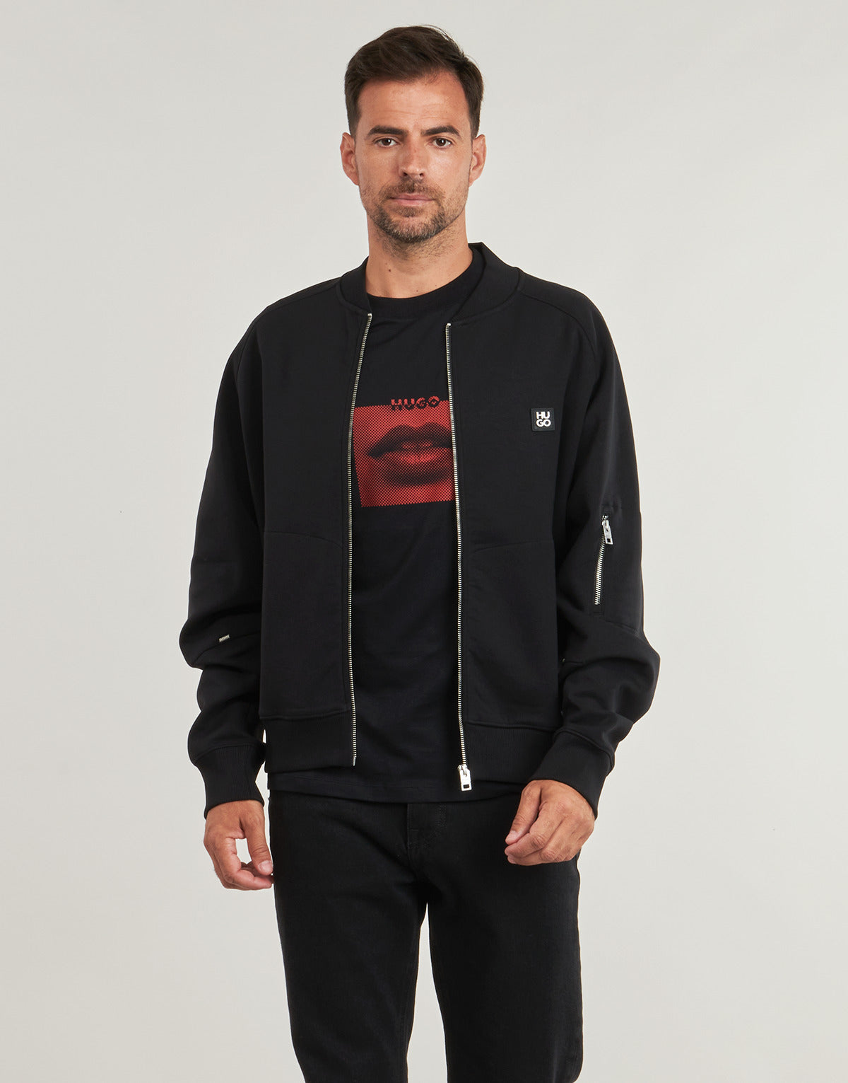 Giubbotto Uomo HUGO Dargenzip Nero