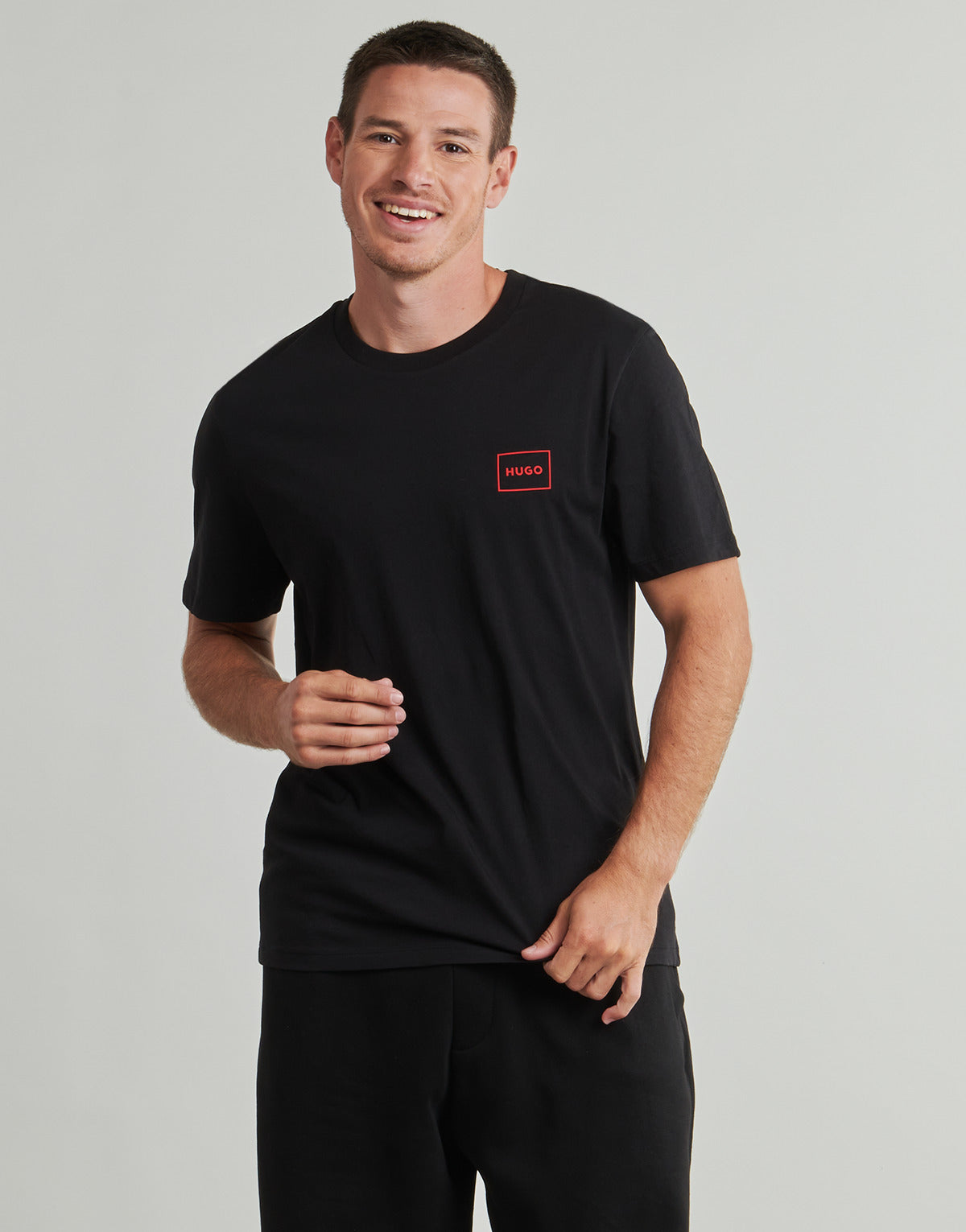 T-shirt Uomo HUGO  Dugopak PACK 2  Nero