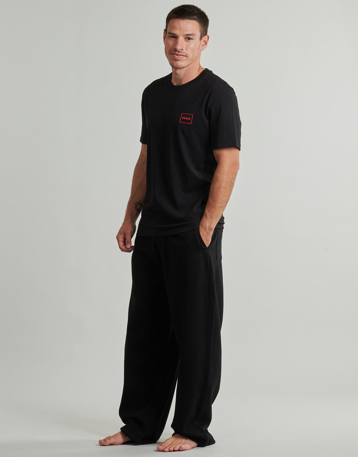 T-shirt Uomo HUGO  Dugopak PACK 2  Nero