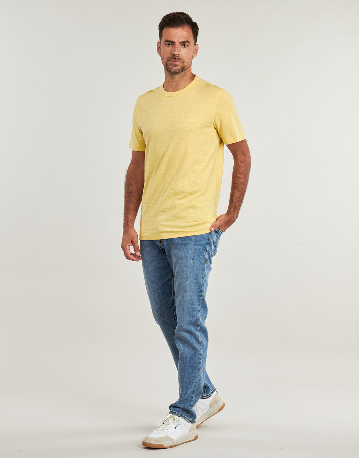 T-shirt Uomo BOSS Tegood Giallo