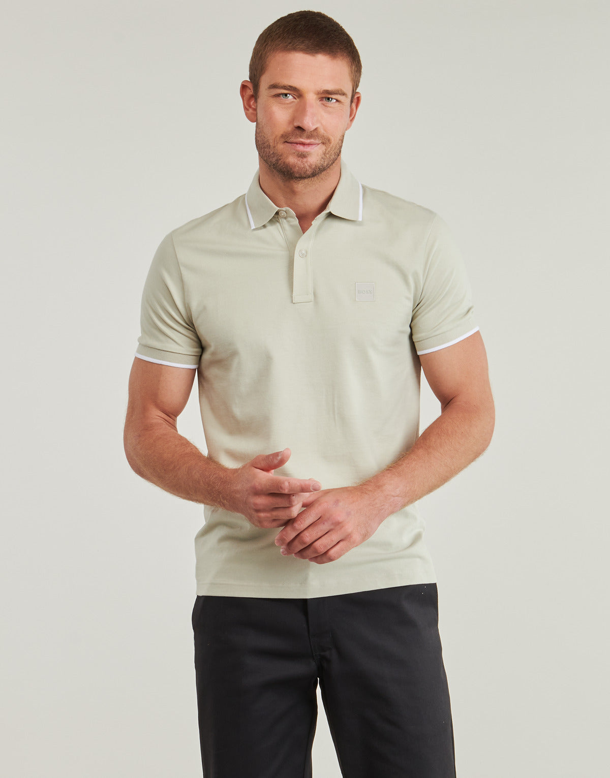 Polo Uomo BOSS  Passertip  Beige