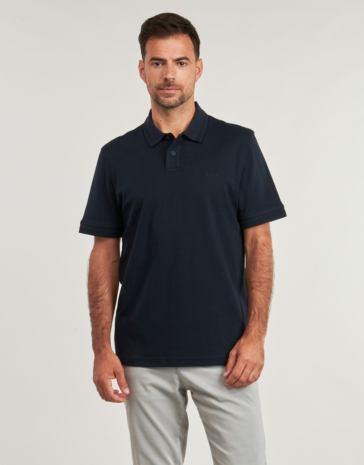 Polo Uomo BOSS Pe_Interlock Blu
