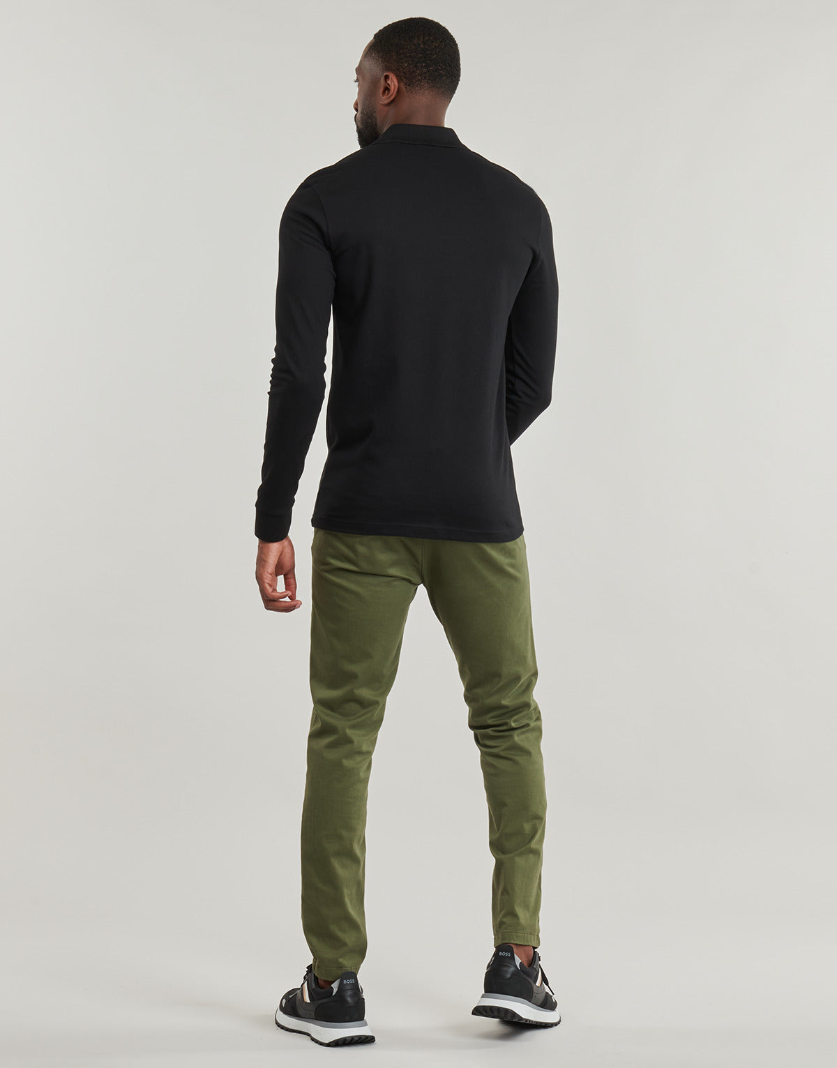 Polo maniche lunghe Uomo BOSS Passerby Nero