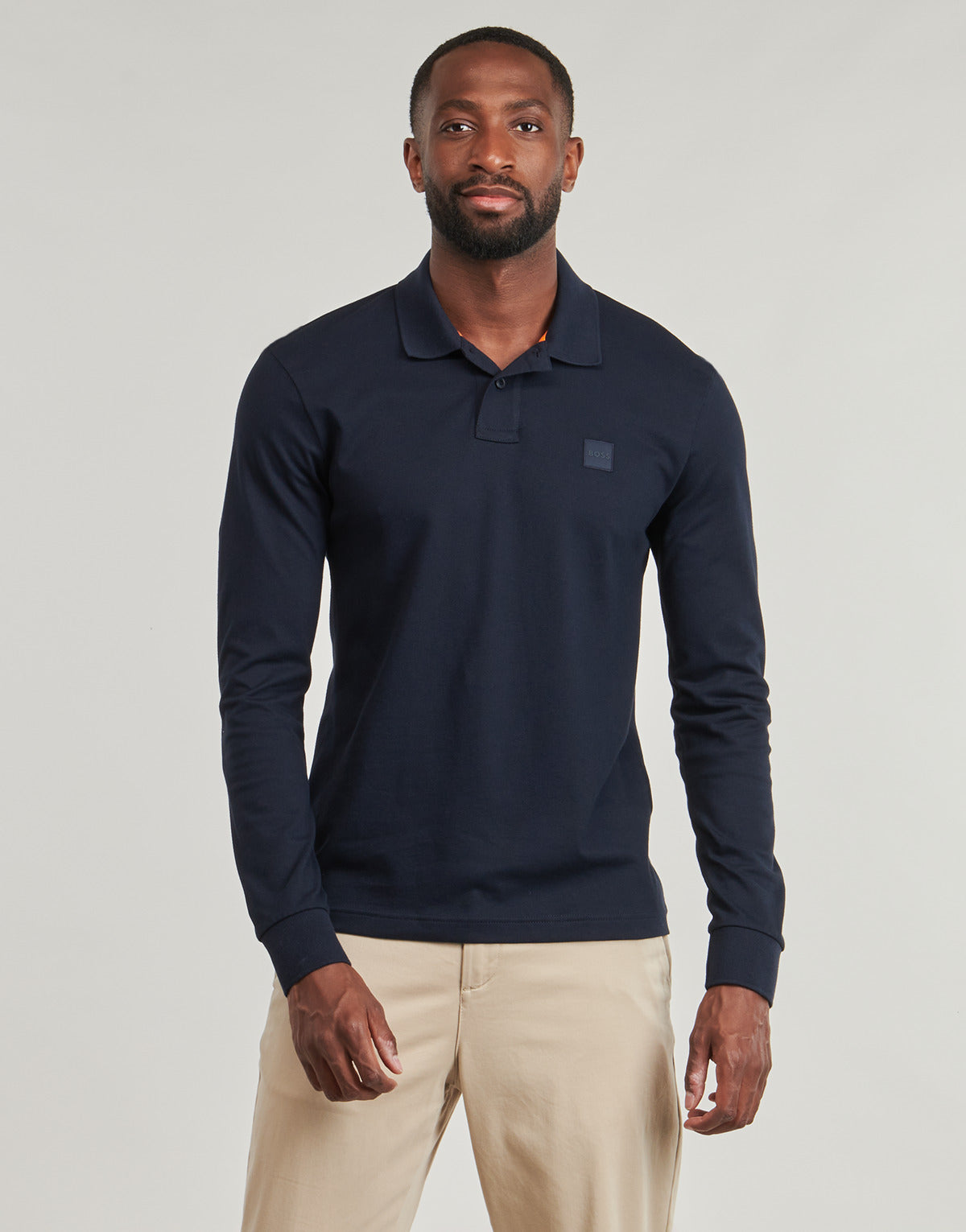 Polo maniche lunghe Uomo BOSS Passerby Marine